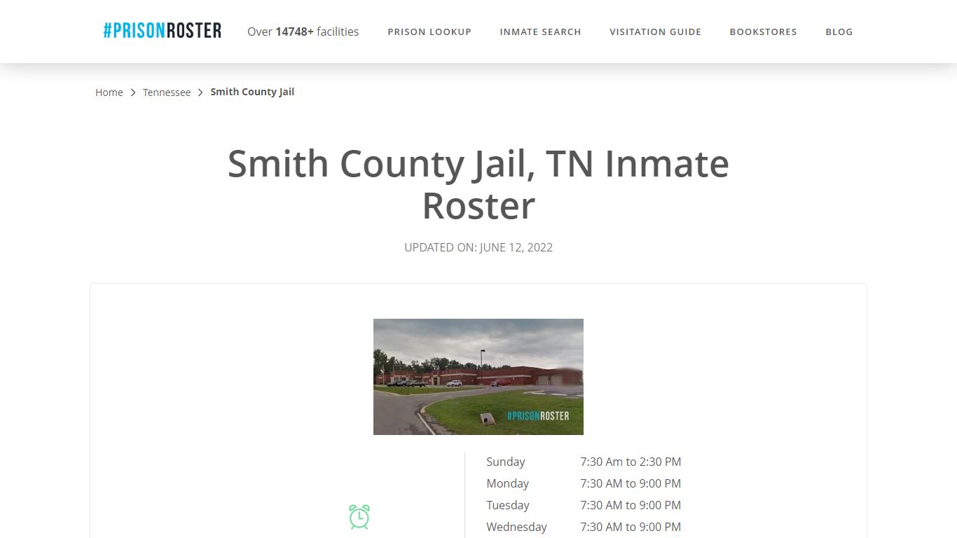 Smith County Jail, TN Inmate Roster