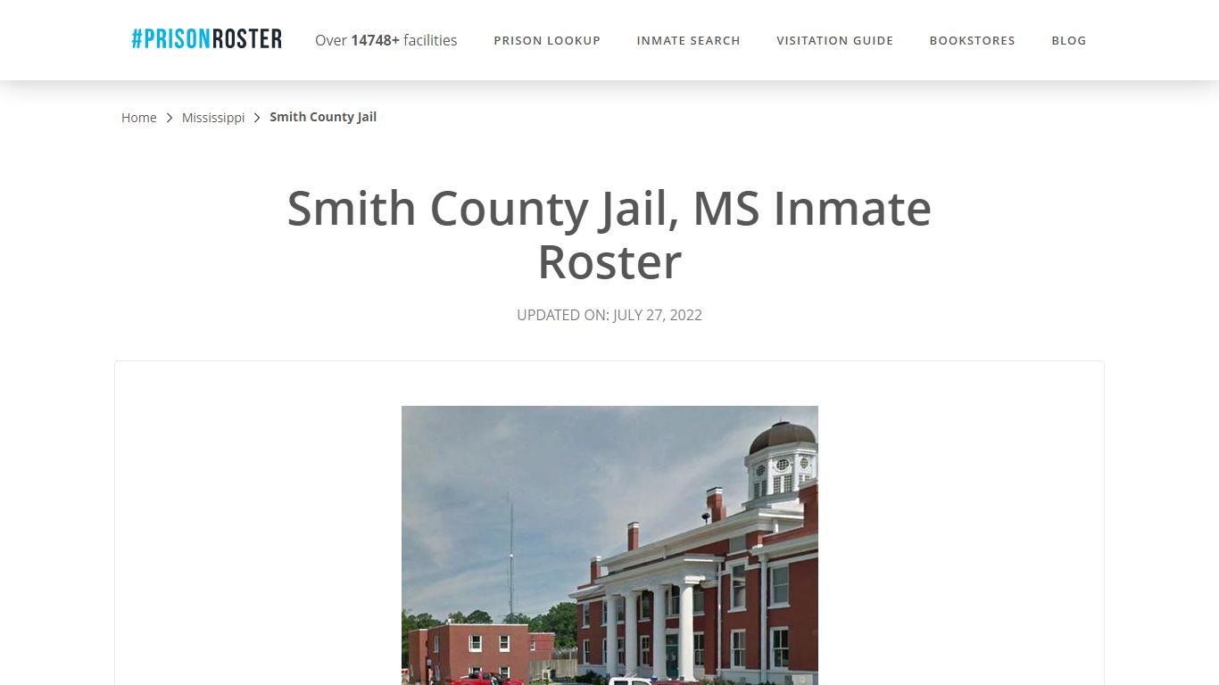 Smith County Jail, MS Inmate Roster